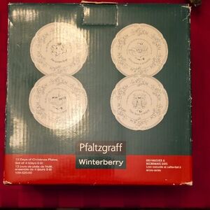 Pfaltzgraff 12 Daya Of Christmas Plates Days 5-8
